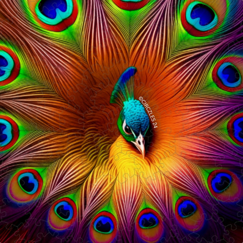 Artistic Wooden Puzzles | Peacock