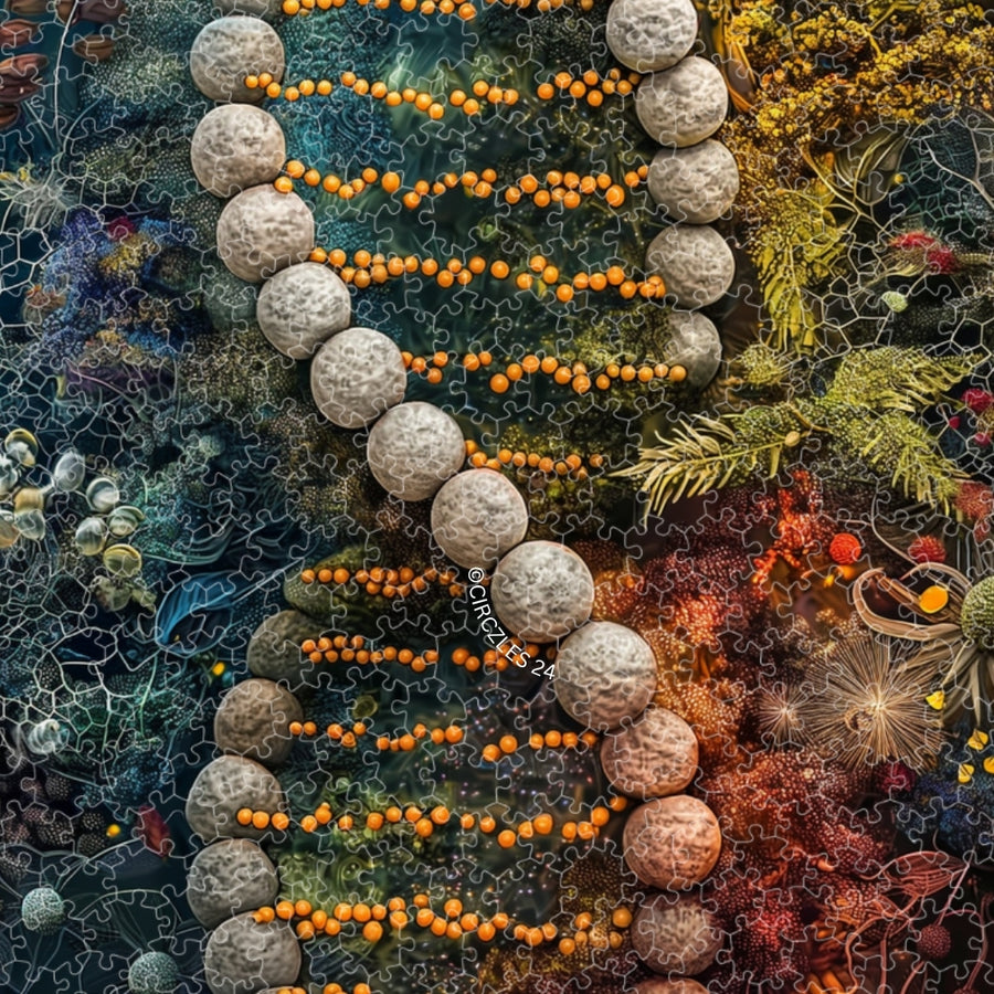 DNA-Coded Carbon Level 25 - Ultimate Circular Wooden Puzzle | CogZart