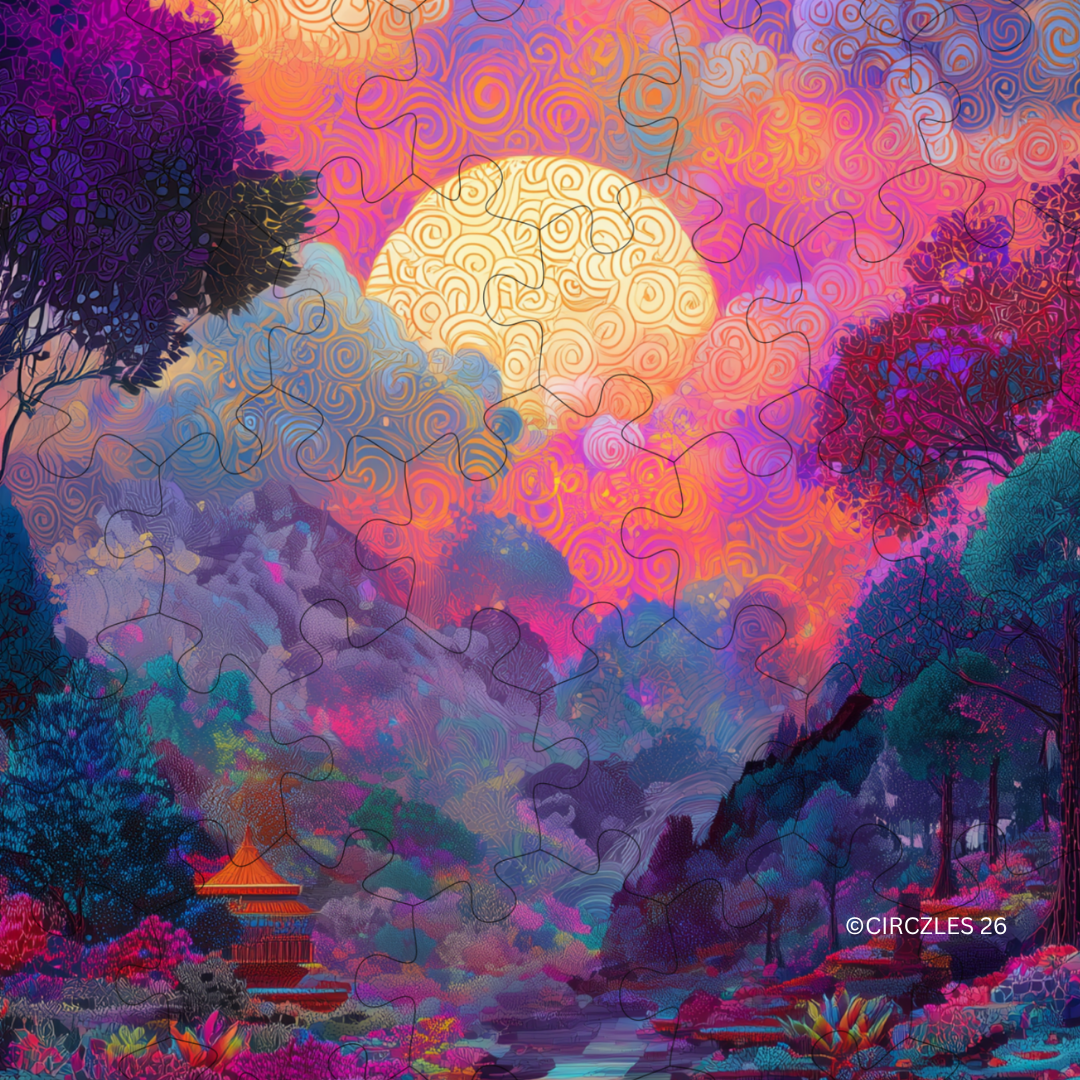 Sunset Landscape Puzzle — Lucid Skies