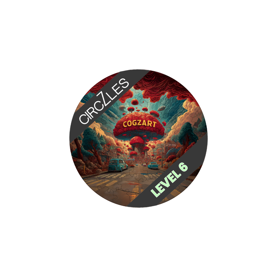 Surreal Mushroom Wooden Puzzle for Adults — Red Alert