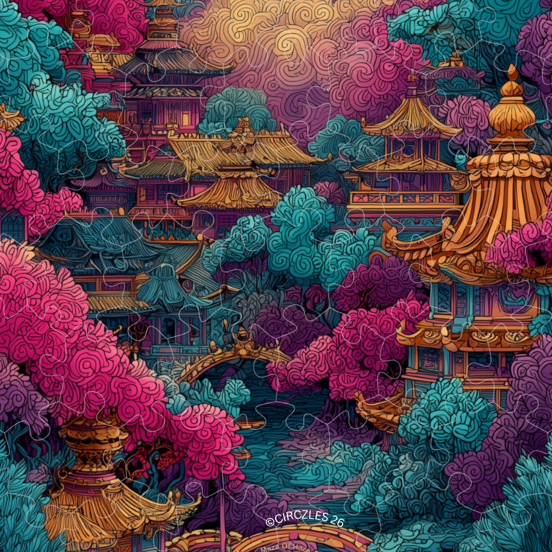Asian Pagoda Japanese Puzzle — Jade Embers