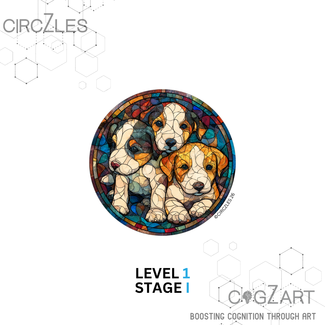 Stained Glass Dog Jigsaw Puzzles | Glass Puppies