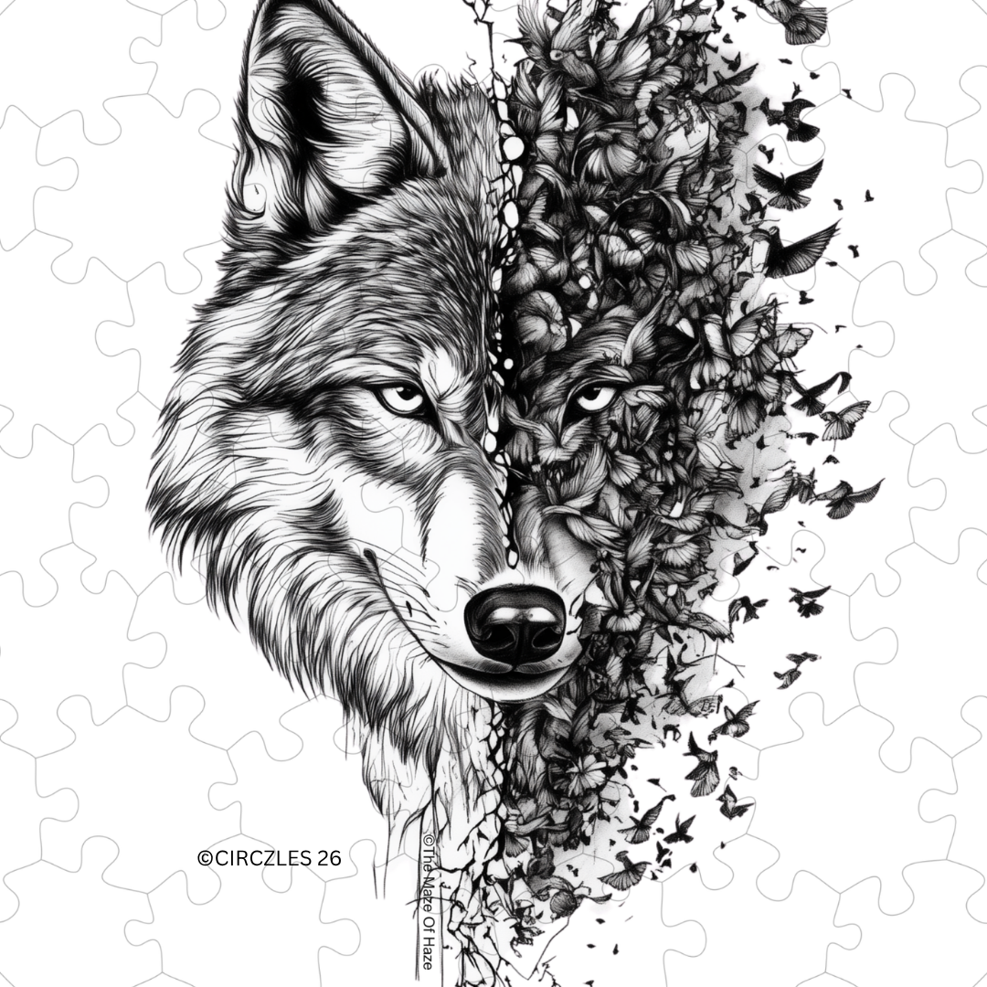 Dual Wolf Wild Animal Puzzles — Split Nature