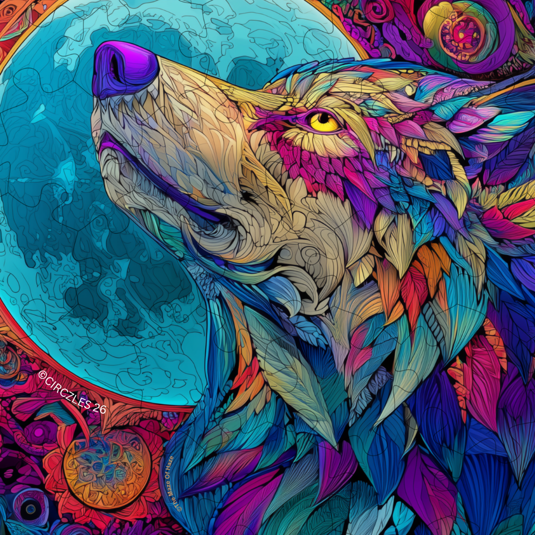 Cosmic Wolf Cool Puzzles for Adults — Lunartic