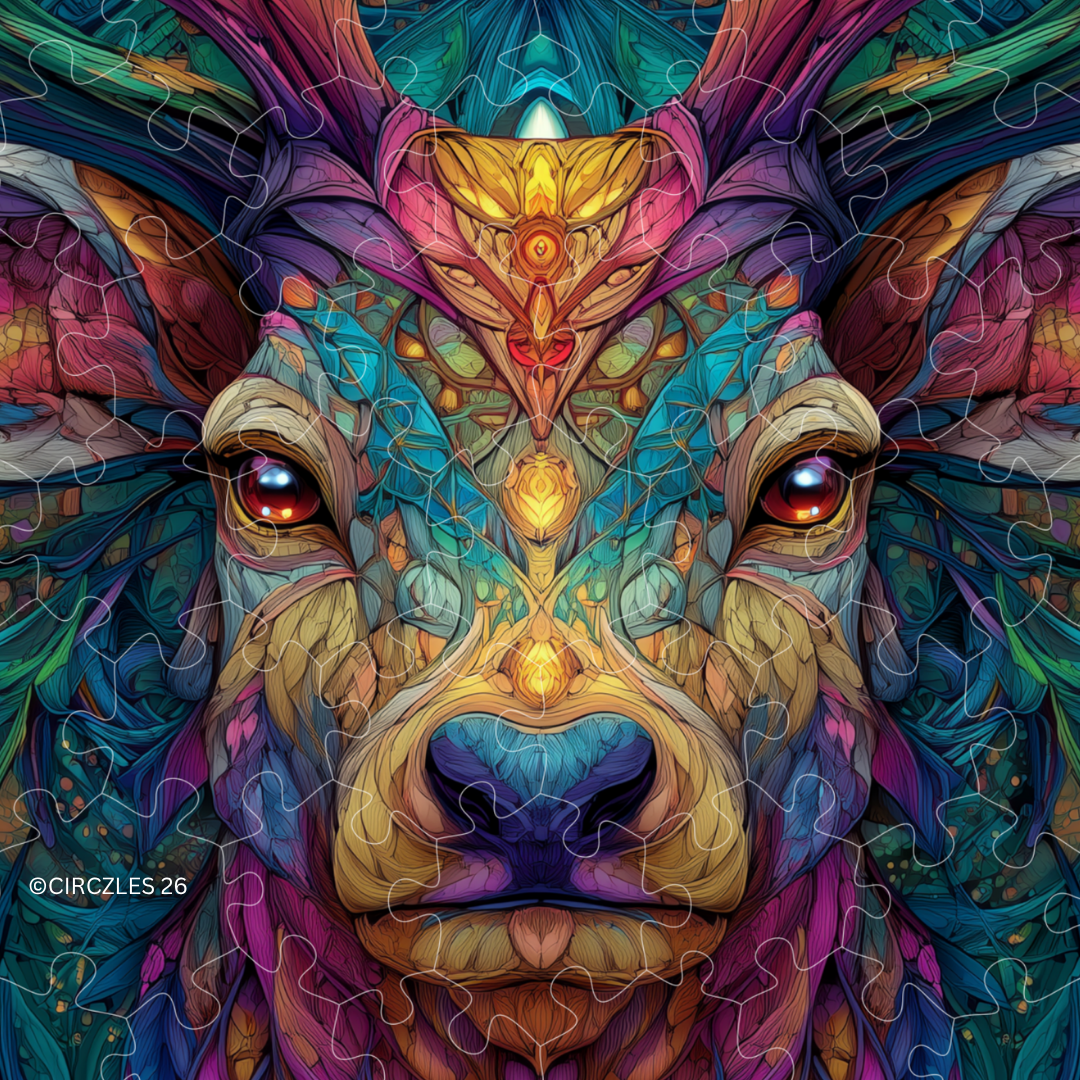 Psychedelic Stag Wildlife Puzzle — StagNation
