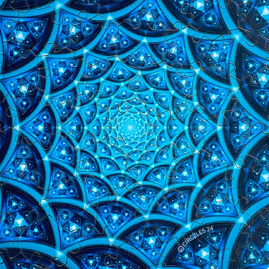 Alpha Blue Level 6 - Hexagonal Puzzles for Adults | CogZart