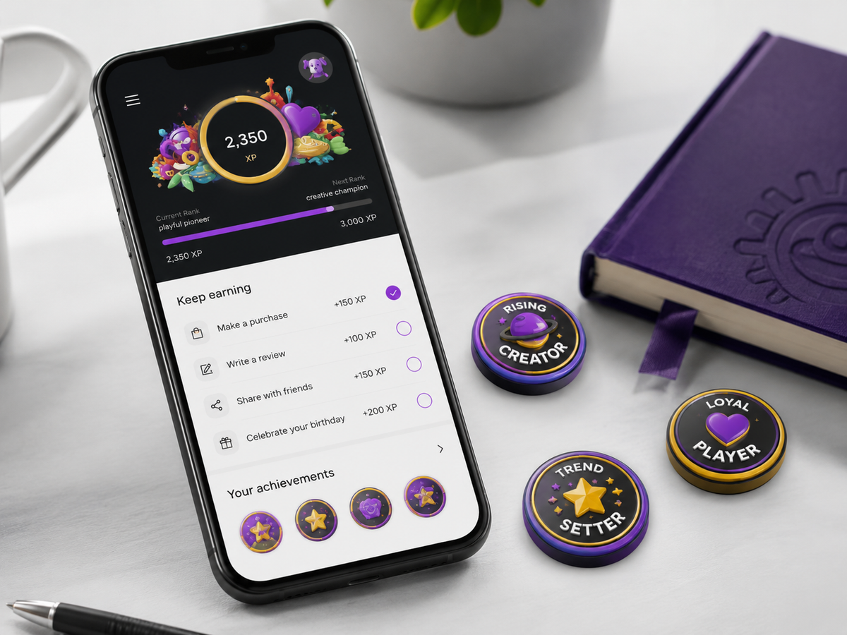 CogZart badges and XP achievement