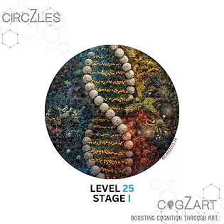 DNA-Coded Carbon Level 25 - Ultimate Circular Wooden Puzzle | CogZart