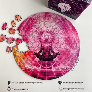 Spiritual Awakening Level 13 - Circular Wooden Puzzle