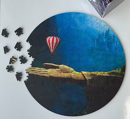 Completed CircZles circular puzzle