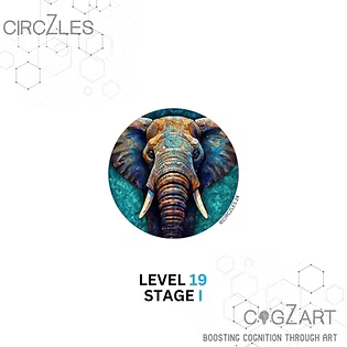 Elephant Level 19 - Circular Wooden Brain Teaser | CogZart Mind Gym