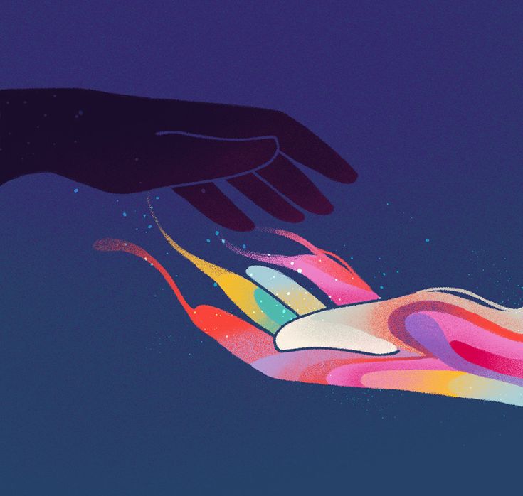 Support, connection and mental well-being illustration