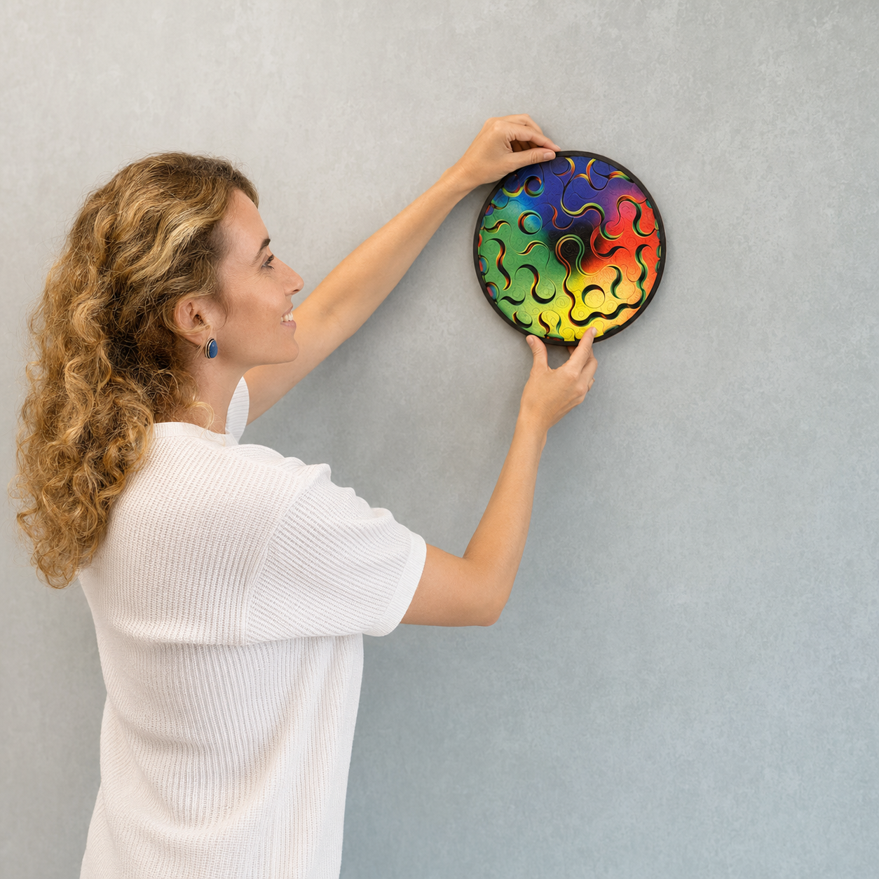 Frameable Circular Wooden Puzzles