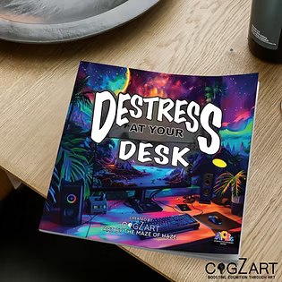 Destress at your Desk desk stress coloring book Standard