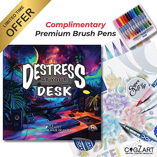 Destress at your Desk desk stress coloring book Standard