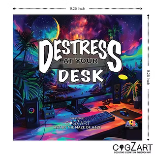 Destress at your Desk desk stress coloring book Standard