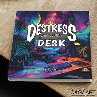 Destress at your Desk desk stress coloring book Standard