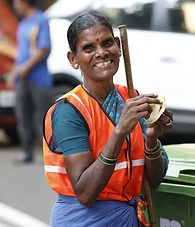 The happiest street sweeper